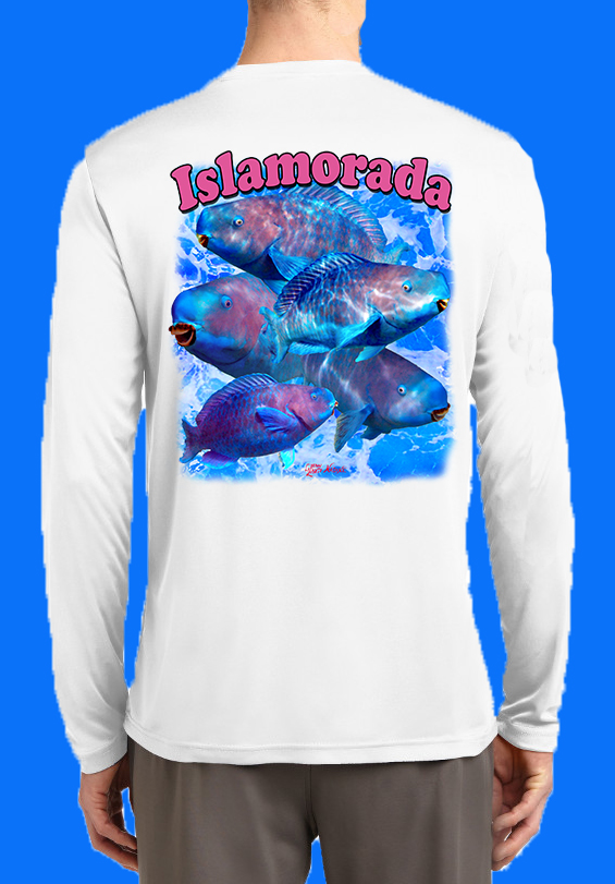 Long Sleeve Blue Parrotfish Shirt