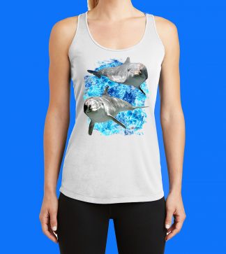Dolphin Duo with Ocean Tank Top