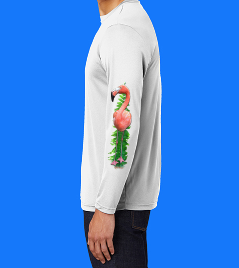 Long Sleeve Flamingo with Leaves Shirt - Image 3