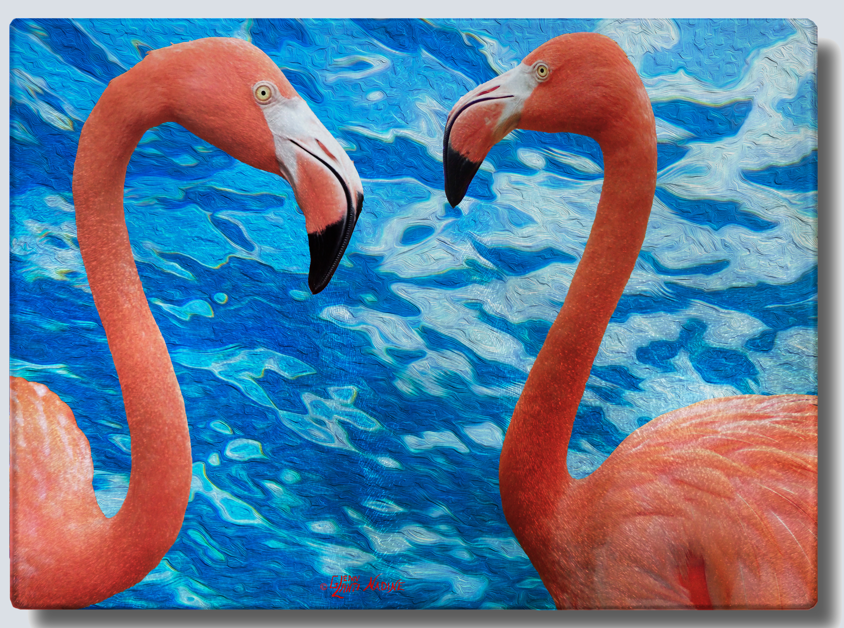 "Flamingo Two Heads"