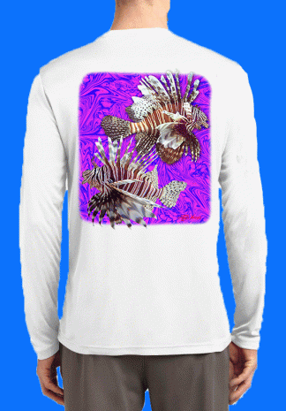 Long Sleeve Purple Lionfish Shirt