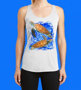 Turtle Duo in Ocean Water Tank Top