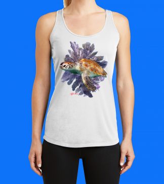 Turtle with Seafans Tank Top