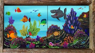 "A Happy Funky Reef" 2 Tile Mini Mural