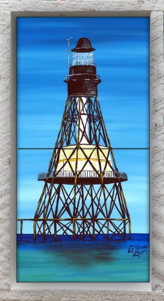 "Fowey Rocks Lighthouse" 2 Tile Mini Mural