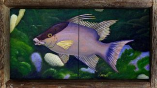 "Hog Wild" 2 Tile Mini Mural