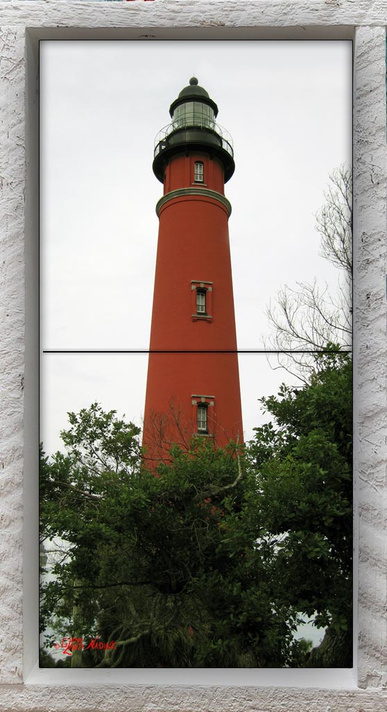 "Jupiter Inlet Lighthouse" 2 Tile Mini Mural