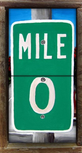 "Mile Marker Zero" 2 Tile Mini Mural