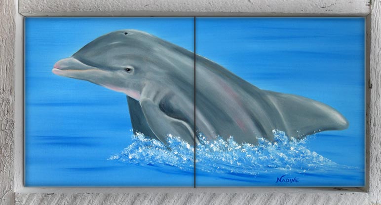 "Ocean Roamer" 2 Tile Mini Mural