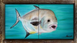 "Prowling Permit" 2 Tile Mini Mural