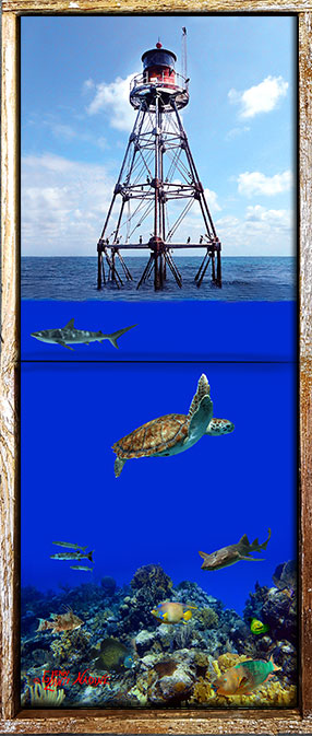 "Tennessee Reef Lighthouse with Reef Below"