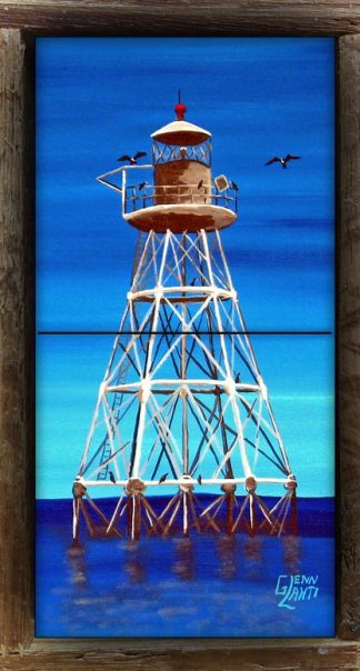 "Tennessee Reef Lighthouse" 2 Tile Mini Mural