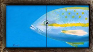 "Yellowtail" 2 Tile Mini Mural