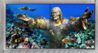 "Christ of the Abyss" 2 Tile Mini Mural
