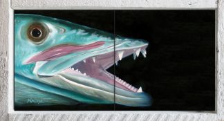 "Fang" 2 Tile Mini Mural