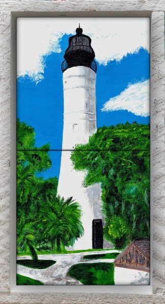 "Key West Lighthouse" 2 Tile Mini Mural