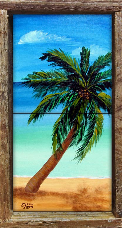 "La Palmera" 2 Tile Mini Mural