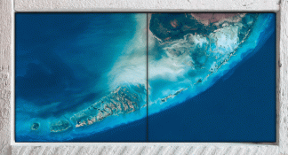 "Satellite View" 2 Tile Mini Mural