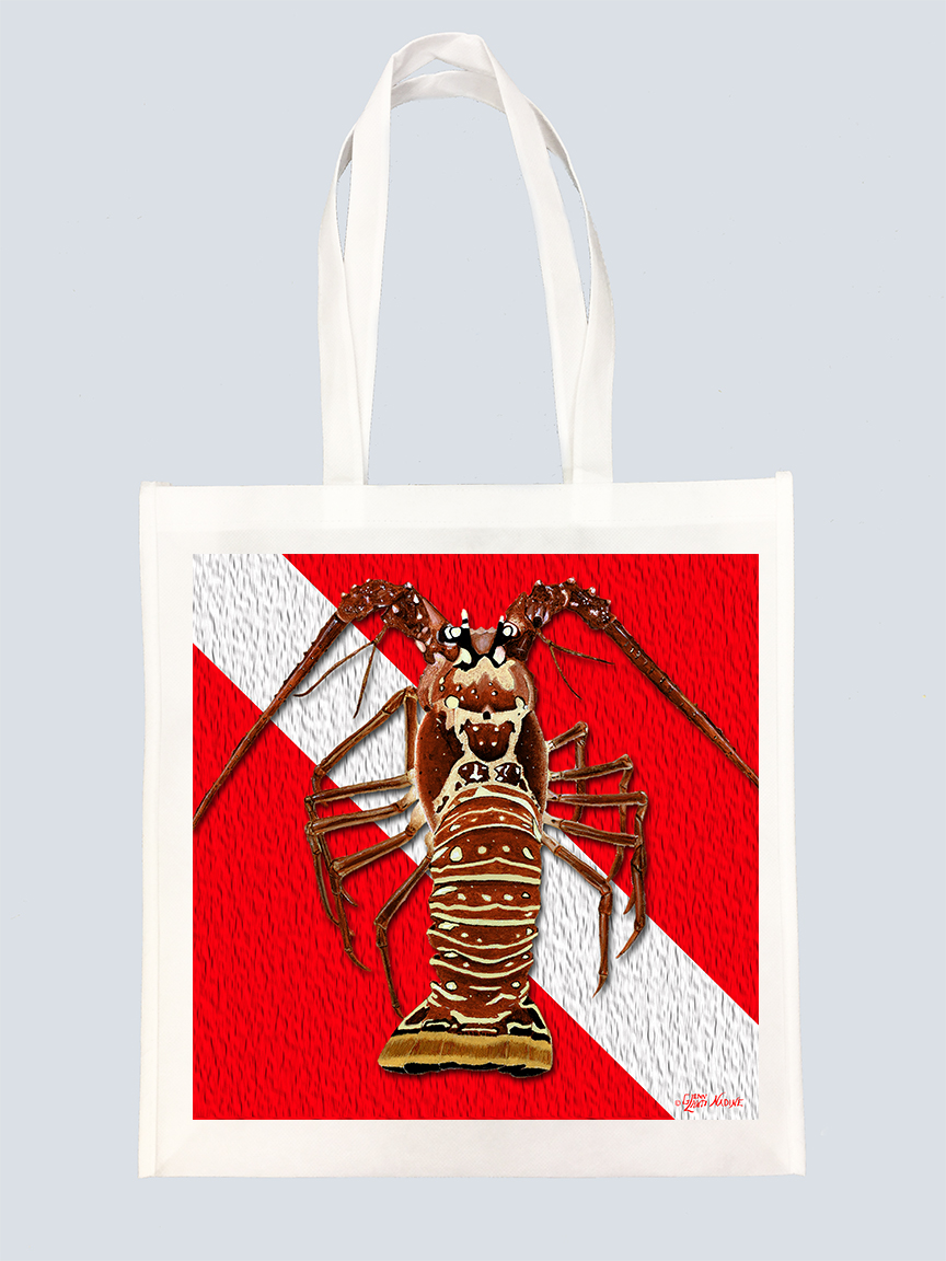 "Lobster Dive Flag in Oil" Tote Bag