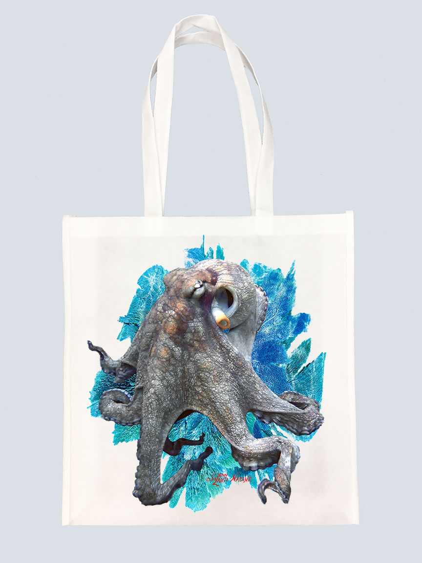 "Octopus with Seafan" Tote Bag