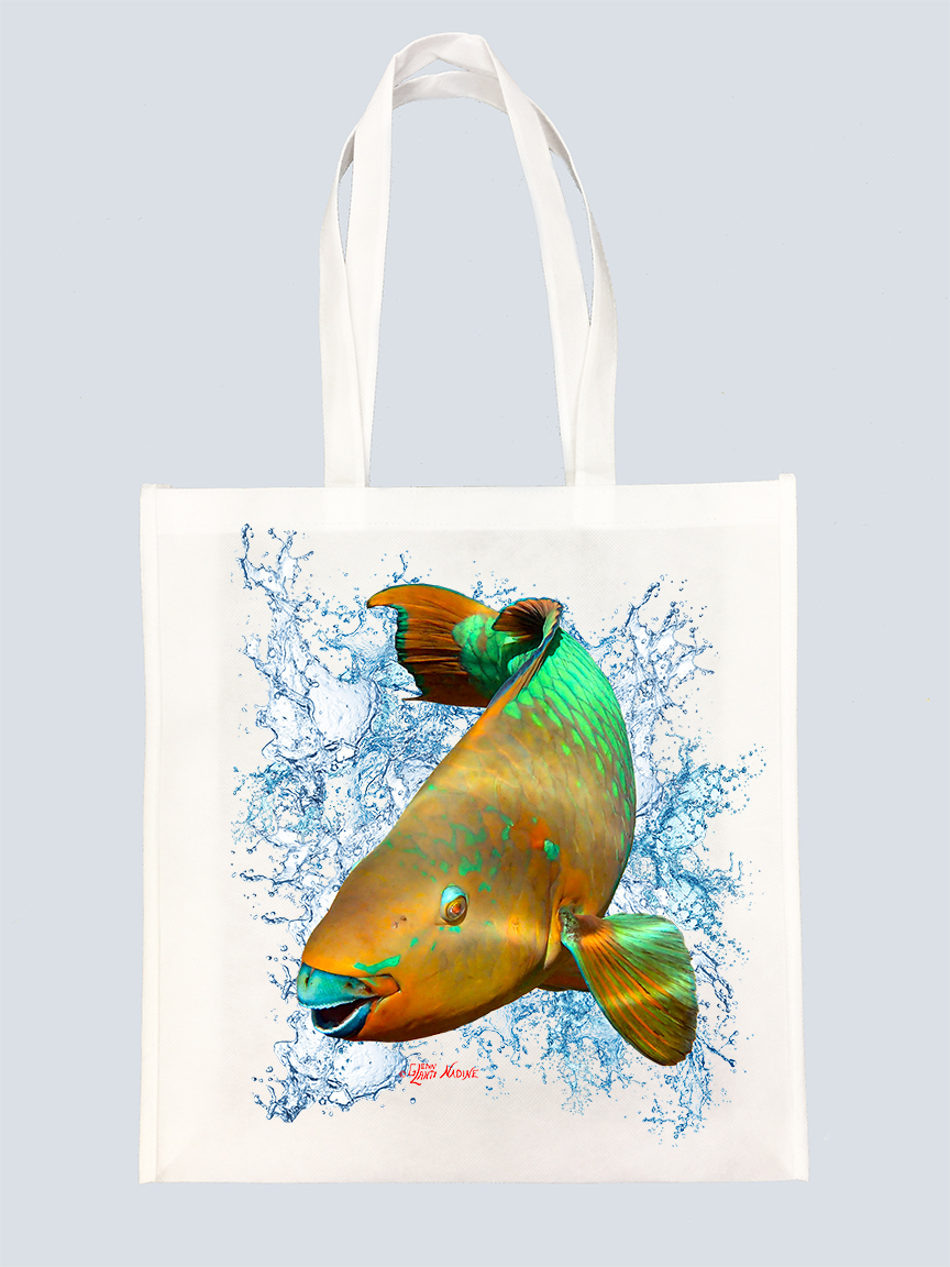 "Orange Parrotfish Splash" Tote Bag