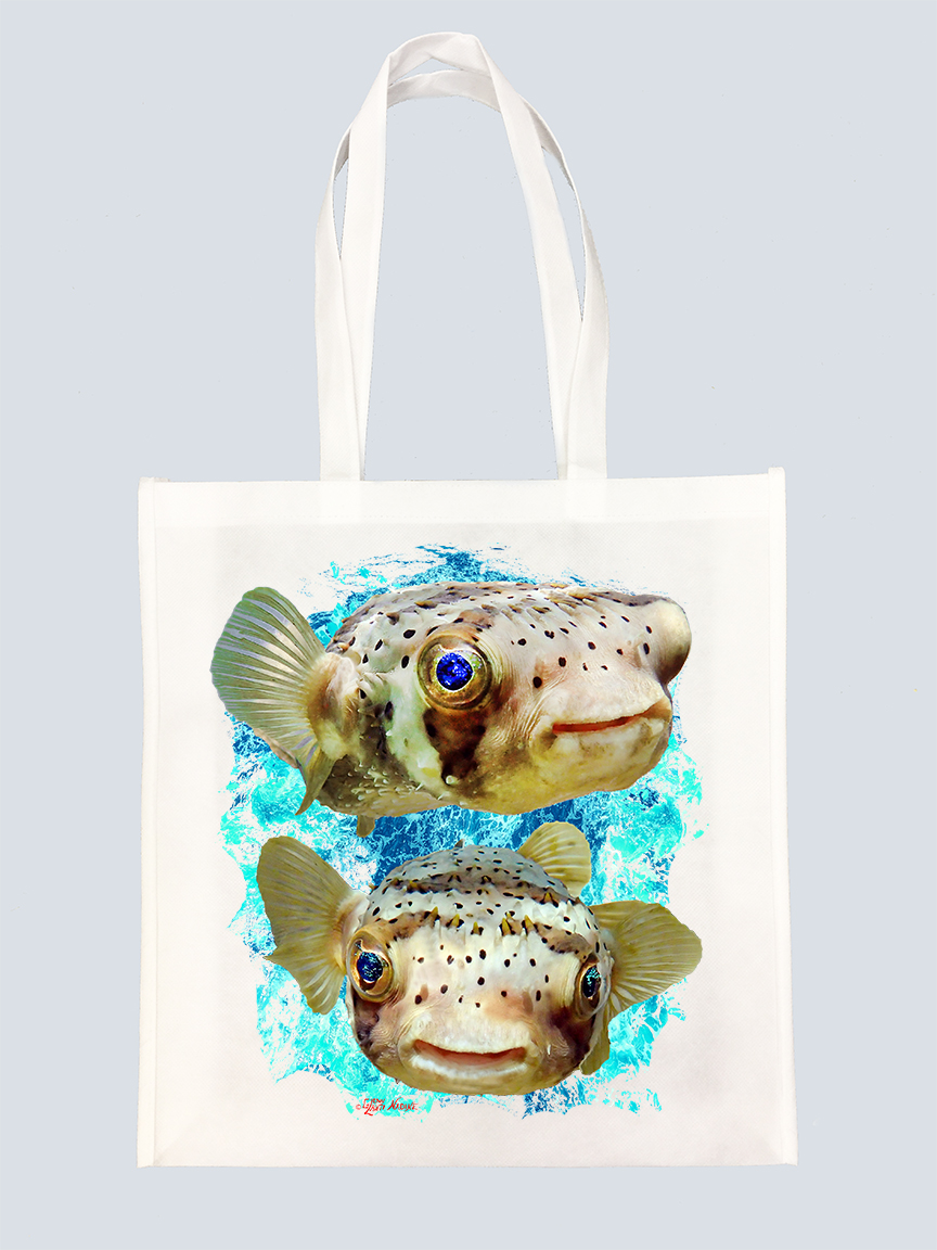 "Puffer Fish Duo" Tote Bag