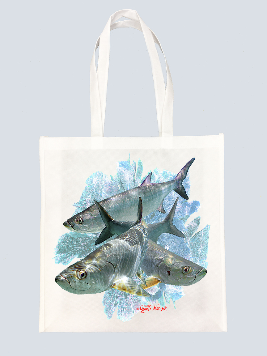 "Tarpon Trio with Seafan" Tote Bag