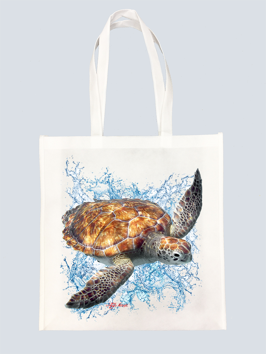 "Turtle 9 with Splash" Tote Bag