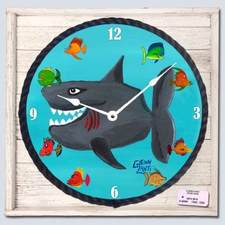 "Funky Fish" Framed Clock