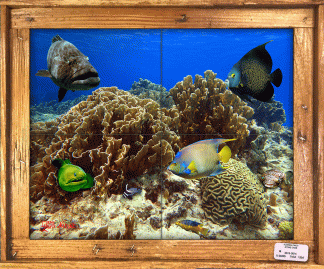 "Coral Hang Out" Tile Mural