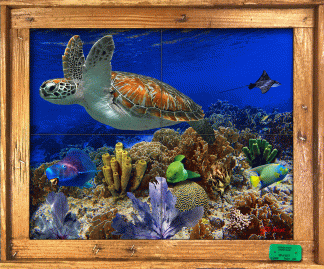"Sponge Top Flyer" Tile Mural