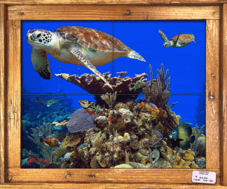 "Two Turtles" Tile Mural