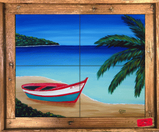 "No Worries" Tile Mural