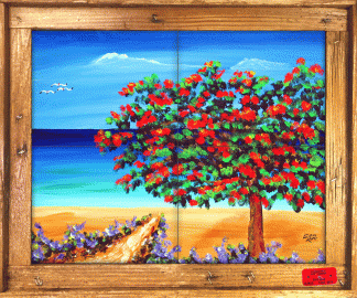 "Royal Blooms" Tile Mural