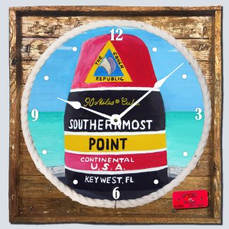 "Southernmost Point" Framed Clock