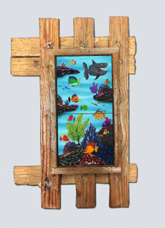 "A Very Funky Reef" 2 Tile Mural Lid