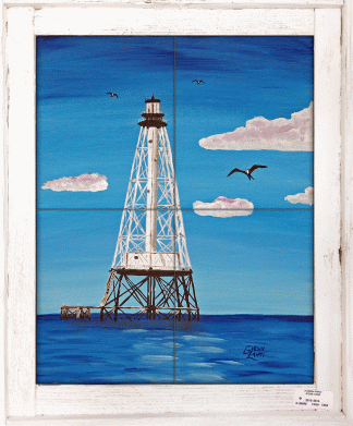 "Alligator Reef with Frigates" Tile Mural