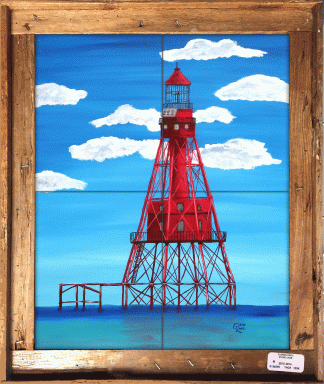 "American Shoals Lighthouse" Tile Mural