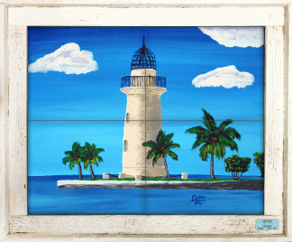 "Boca Chita Lighthouse" Tile Mural