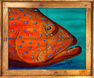 "Coral Grouper" Tile Mural