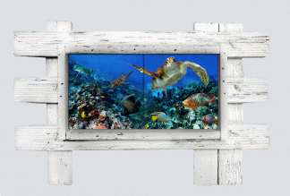 "Deep Blue Sea Oil" 2 Tile Mural Lid