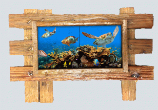 "Elkhorn Cluster Reef" 2 Tile Mural Lid