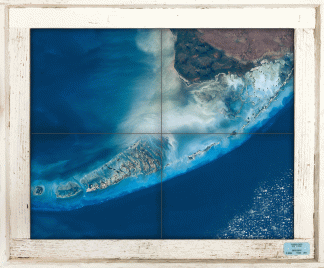 "Florida Keys Satellite View" Tile Mural