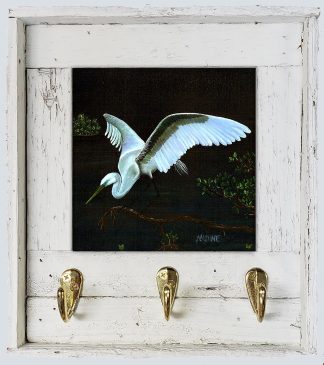"Heron at Twilight" with Hooks