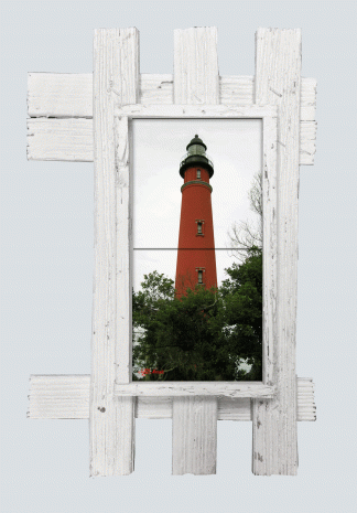 "Jupiter Inlet Lighthouse" 2 Tile Mural Lid