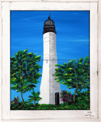 "Key West Lighthouse" Tile Mural