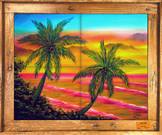 "Key West Harbor Sunset" Tile Mural