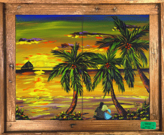 "Lovers at Sunset" Tile Mural