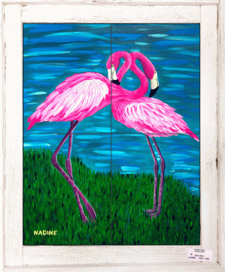 "Lovers by the Lake Embellished" Tile Mural