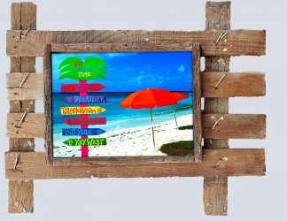 "Mile Marker with Umbrella"